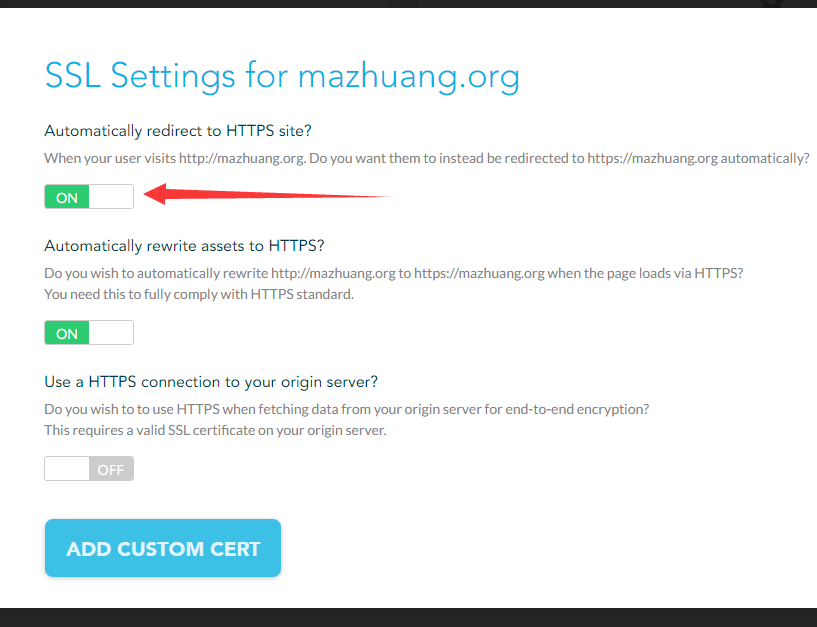 Automatically redirect to HTTPS site?